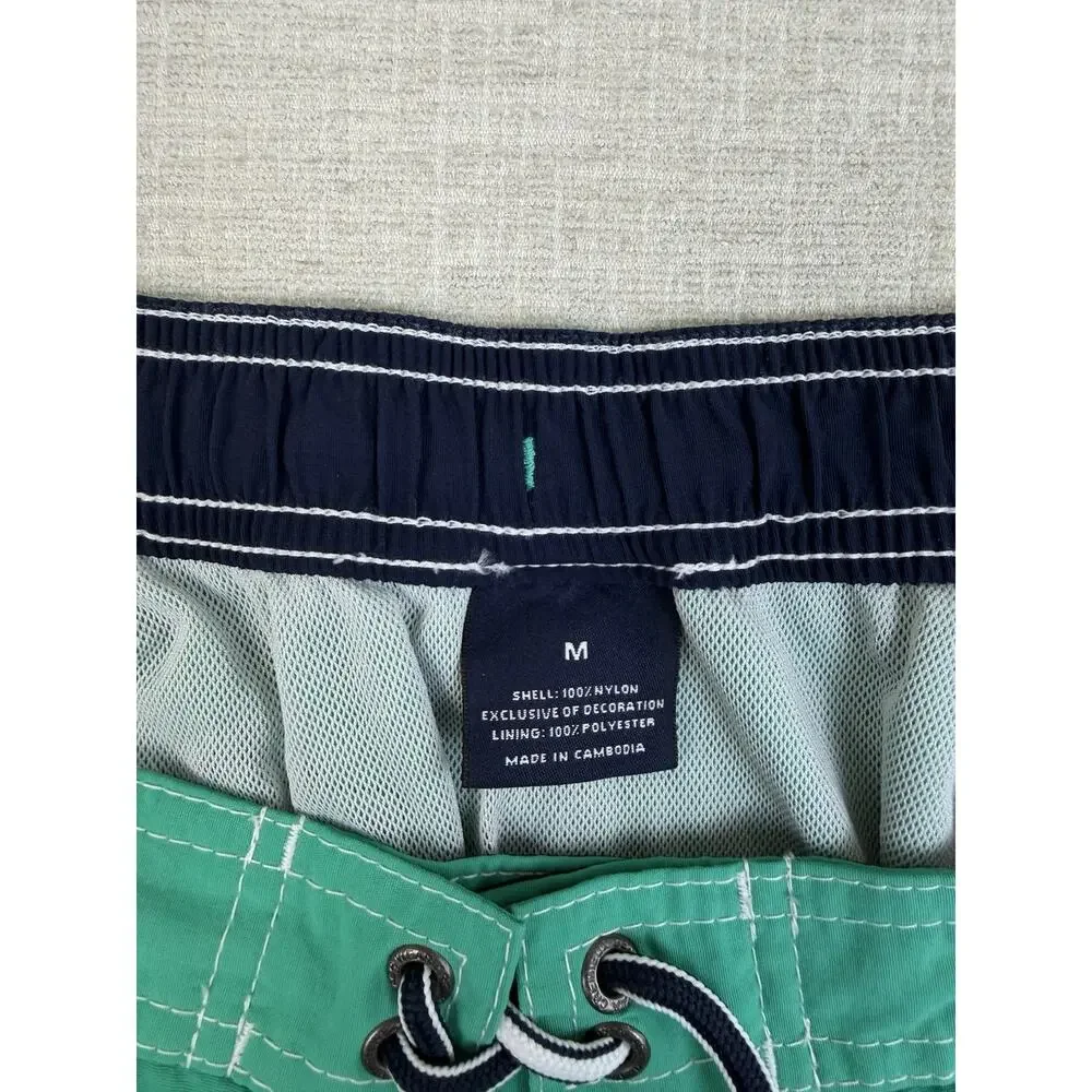Cremieux Men’s Swim Trunks Medium Green Cargo Board Shorts Mesh Lined NWT